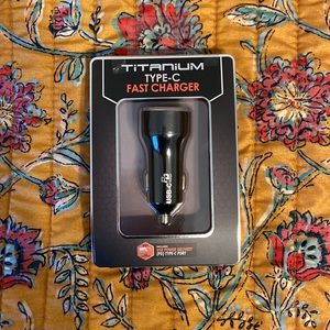 titanium type-c fast charger plug adapter for car